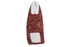 Pet Snugs Fur Coated Paw Design Hooded Dog Sweater – Red