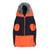 Barks & Wags Blue & Orange Zip Up Fur Hood Jacket
