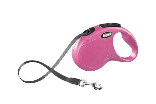 Flexi New Classic Retractable Tape Dog Leash - Pink