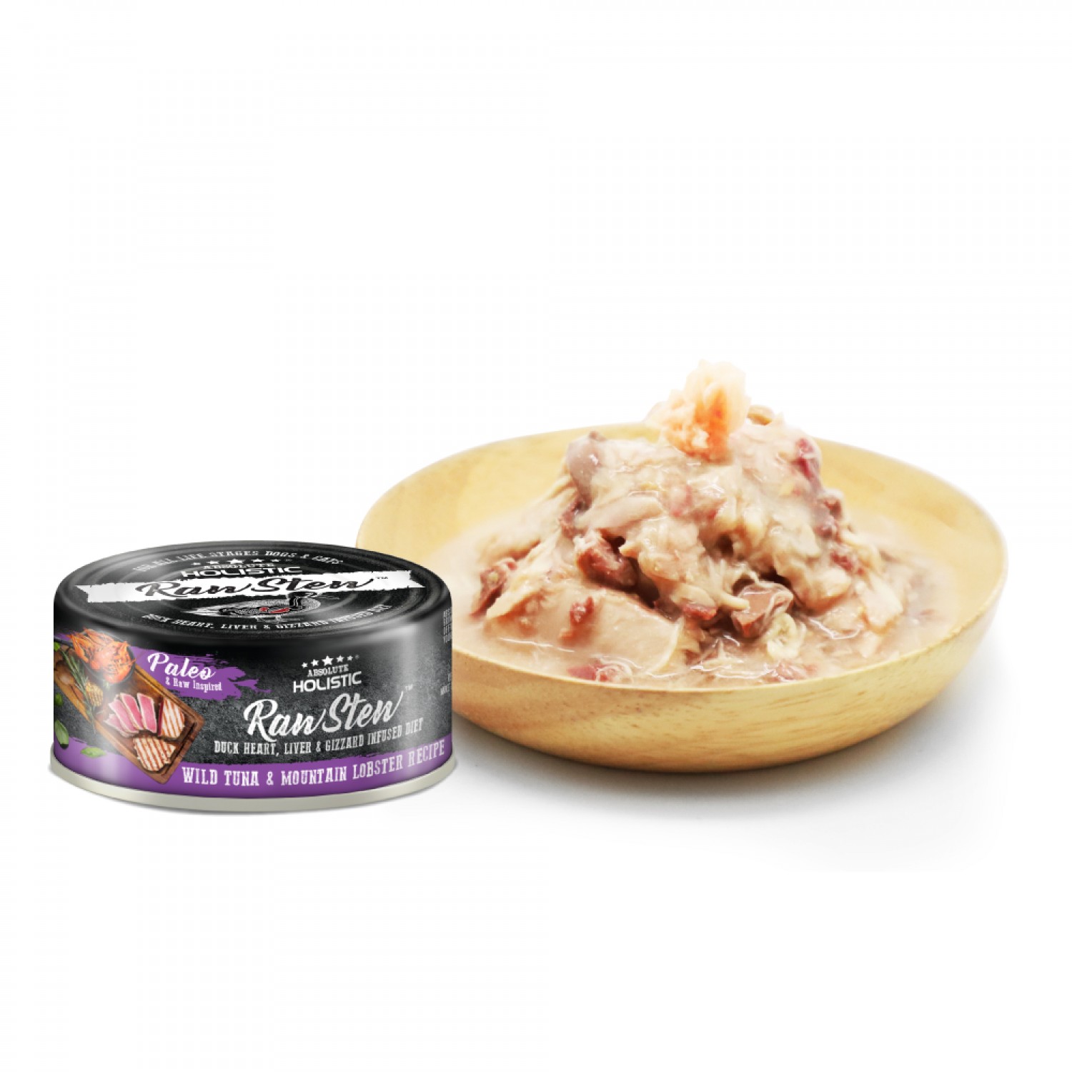 Absolute Holistic Raw Stew Wild Tuna & Mountain Lobster Grain-Free Cat &  Dog Food, 80 gms