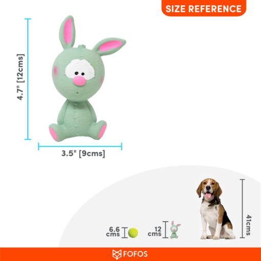 FOFOS Bi Toy Rabbit Latex Dog Toy - Small