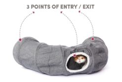FOFOS Catboy Tunnel Half Donut – Grey