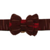 Floof & Co Red and Black Silk Collar With Bow for Dogs