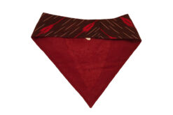 Floof & Co Red Handloom Tux Bandana with Black Bow for Dogs