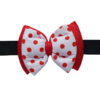 Floof & Co Red and White Polka Dotted Collar With Bow for Dogs