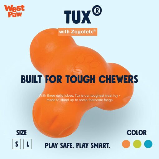West Paw Zogoflex Tux Dog Chew Toy - Orange