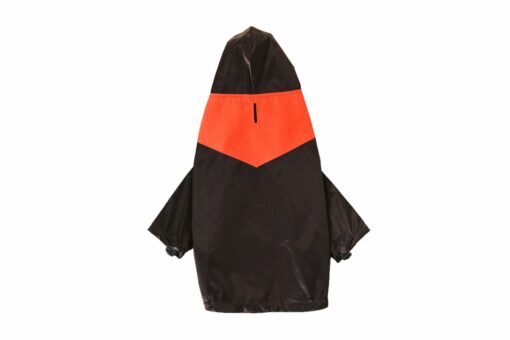 Barks & Wags Hooded Dog Raincoat - Brown & Orange