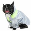 Barks & Wags Hooded Dog Raincoat - Sliver & Lime Green-2