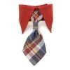 Plaid Check Neck Tie Velcro for Dogs