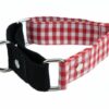 Red Gingham Martingale Collar LARGE