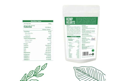 Healing Leaf Hemp Hearts for Dogs & Cats, 100g