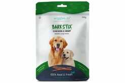 Wiggles Barkstix Dog Treats for Training Adult Puppies, 100g (Chicken & Hemp)