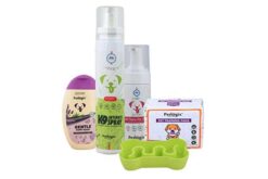 Petlogix Natural 5 in 1 All in One Puppy kit K9 Intimate Spray Dry Shampoo Gentle Puppy Wash Slow Feeding Bowl Pet Training Pads for Dogs and Puppies