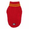Pawgy Pets High Neck Cable Knit Sweater: Red