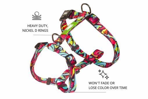 Zoomiez Printed H-Harness For Dogs - Drip