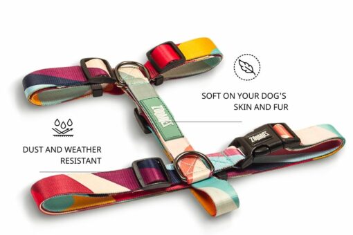 Zoomiez Printed H-Harness For Dogs - Swirl