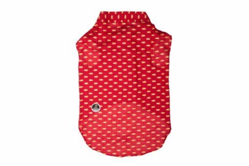 Petsnugs Traditional Red Printed Kurta For Dogs & Cats