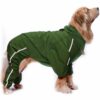 Dog-O-Bow Army Green Bodysuit Raincoat For Dogs