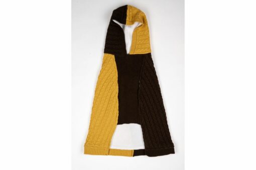 Petsnugs Cable Knit Sweater for Dogs & Cats - Brown & Mustard
