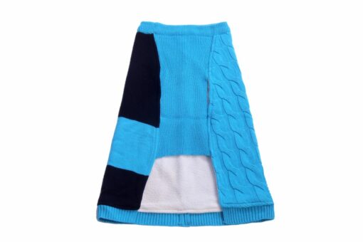 Petsnugs Half Cable Half Jacquard Sweater for Dogs & Cats - Blue & Black
