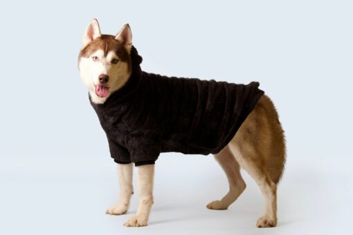 Petsnugs Dark Grey Furry Sweater for Dogs & Cats - Dark Grey