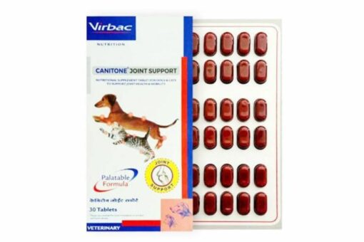 Virbac Canitone Joint Support Supplement For Dogs & Cats, 30 Tablets